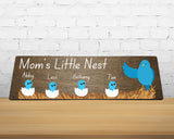 Personalized Mom Gift, Mother's Day Gift from Kids, Custom Gift for Mom, Custom Wood Sign, Mom's Little Nest, Kids Names Wooden Plank