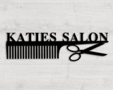 Hair Salon Metal Sign, Custom Salon Sign, Personalized Hair Stylist Sign, Hair Stylist Gift, Salon Decor, Barber Metal Sign, Cosmetologist