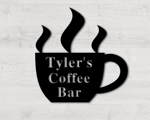 Coffee Bar Custom Metal Sign