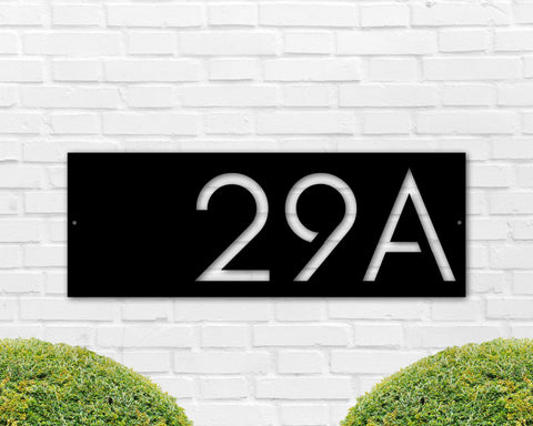 Apartment Number Metal Sign