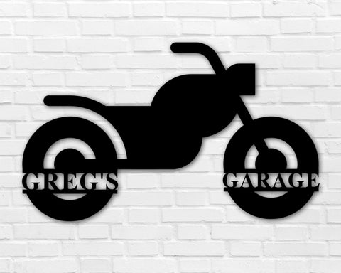 Motorcycle Name Custom Metal Sign