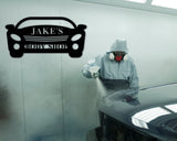 Car Garage Name Custom Metal Sign