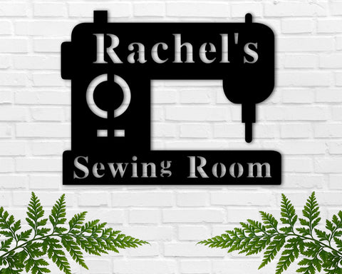 Sewing Room Name Custom Metal Sign