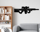 Gun Metal Sign, Custom Gun Sign, Personalized Armory Sign, Gun Metal Wall Art, Father's Day Gift, Hunting Gift, Gift for Him, Army Gift