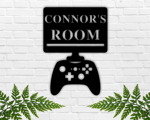 Gamer Room Name Custom Metal Sign