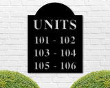 Apartment Unit Custom Metal Sign