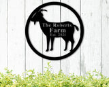 Goat Farm Name Custom Metal Sign
