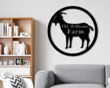 Goat Farm Name Custom Metal Sign