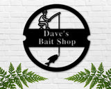 Custom Fishing Sign, Bait Shop Metal Sign, Bait & Tackle Sign, Fishing Shack Decor, Father's Day Gift, Fish Camp Sign, Fishing Hole Sign