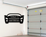 Car Garage Name Custom Metal Sign