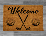 Golf Welcome Mat, Golf Welcome Doormat, Father's Day Gift, Golf Gifts for Dad, Golf Home Decor, Housewarming Gift, For Him, Husband