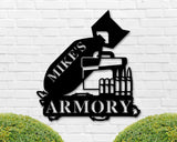 Black Friday, Cyber Monday Sale, Armory Sign, Gun Room Sign, Gun Shop Sign, Shooting Range Sign, Personalized Gun Name, 2nd Amendment Sign