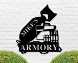 Armory Name Custom Metal Sign