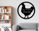 Chicken Coop Name Custom Metal Sign