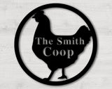 Chicken Coop Name Custom Metal Sign