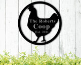 Chicken Coop Name Custom Metal Sign