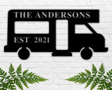Camper Name Custom Metal Sign