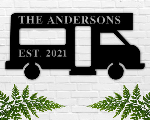 Camper Name Custom Metal Sign