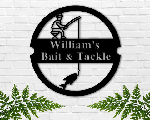 Fishing Name Custom Metal Sign