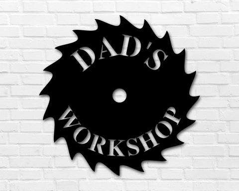 Dad's Workshop Custom Metal Sign