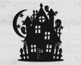 Haunted House Halloween Custom Metal Sign