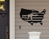 American Flag Gun Custom Metal Sign