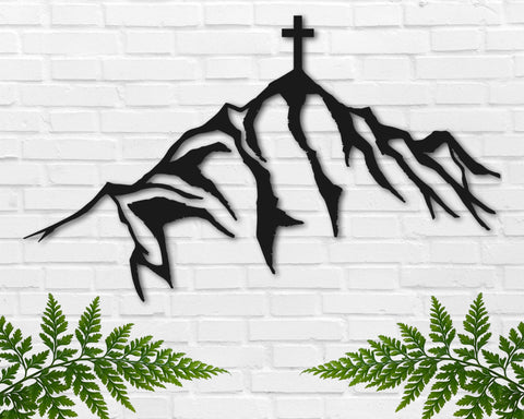 Cross Art Metal Sign