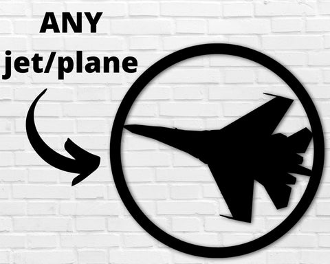 Upload A Fighter Jet Custom Metal Sign