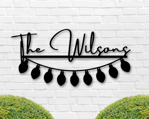 Christmas Names Custom Metal Sign