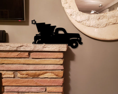 Christmas Tree Truck Custom Metal Sign