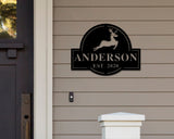 Last Name Christmas Custom Metal Sign