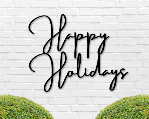 Happy Holidays Christmas Custom Metal Sign